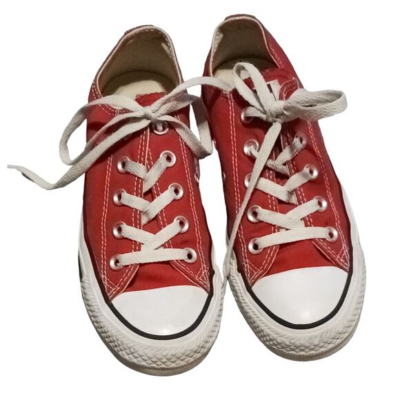 Converse CT All Star Red Canvas Low Top Shoes M9696 Size Men 4 Women 6 - Picture 1 of 6